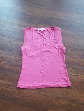 Favorite Daughter Pink Scoop Neck Ribbed Tank Size Small Feminine Trendy Boho